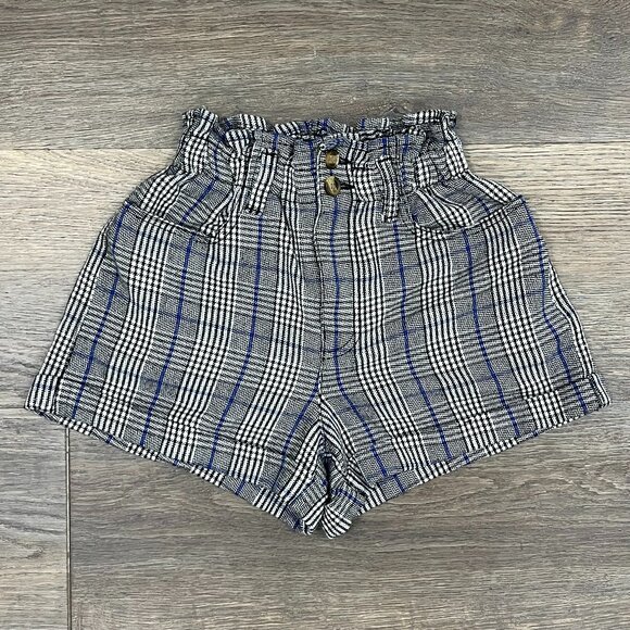 American Eagle Outfitters Plaid Mom Shorts - Picture 1 of 5